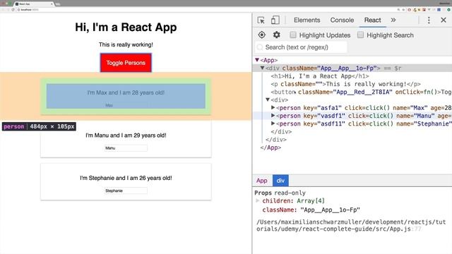 073 Working with the React Developer Tools смотреть онлайн