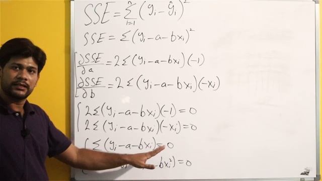 Derivation of Least square method, why partial derivative equal to zero. смотреть онлайн