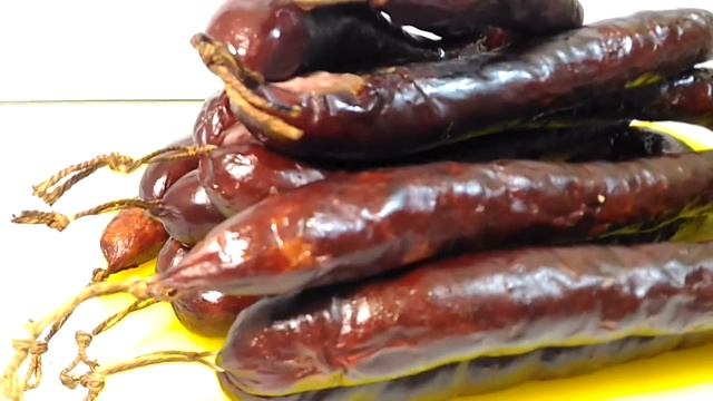 Копченая домашняя колбаса из чистой лосятины (Лося) смотреть онлайн