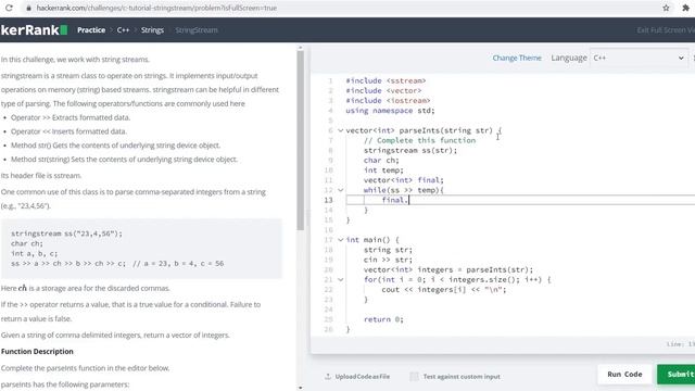 11. String Stream | C++ | Hacker Rank Solutions смотреть онлайн