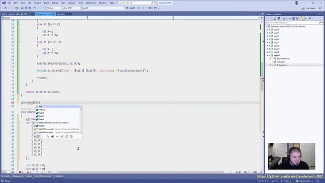 Advent of Code 2022: Day 9 смотреть онлайн