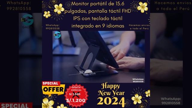 S/.1,600 Monitor portátil de 15.6 con teclado integrado. смотреть онлайн