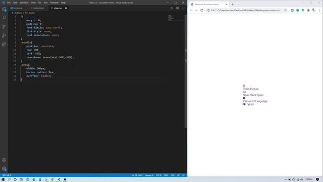 Awesome accordion menu using only HTML & CSS смотреть онлайн