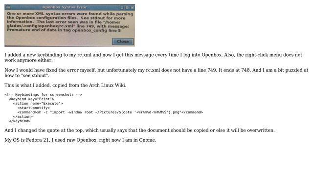 Unix & Linux: Openbox Syntax Error in ~/.config/openbox/rc.xml смотреть онлайн