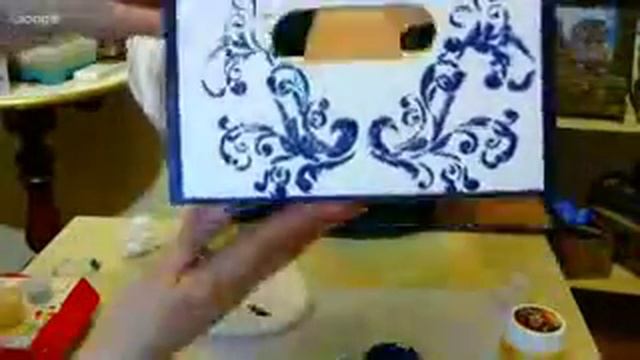 Мила Зверева  Минимализм в красках  Шкатулка “Алый цветок”