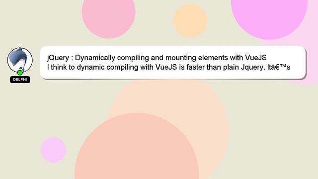 jQuery : Dynamically compiling and mounting elements with VueJS смотреть онлайн