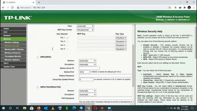 TP LINK | TL WA901ND | ACCESS POINT CONFIGURATION