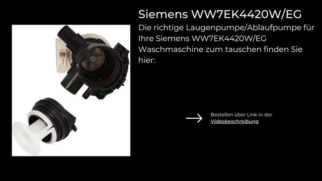 Siemens WW7EK4420WEG Fehlercode E18 F18 Pumpe Defekt Ersatzteil Tauschen, Wechseln Waschmaschine смотреть онлайн