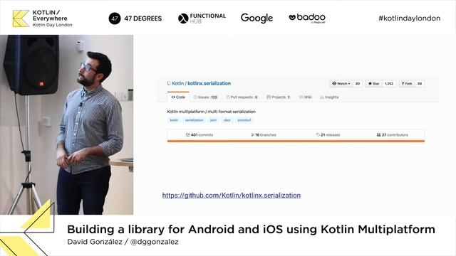 Building a library for Android & iOS using Kotlin Multiplatform - David González at Kotlin Day 2019 смотреть онлайн