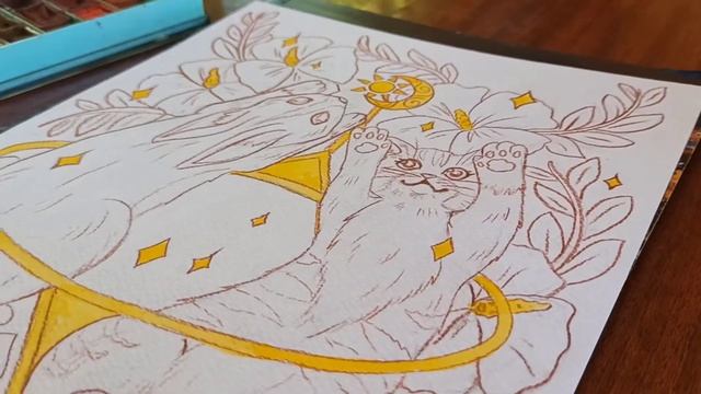 ИЛЛЮСТРАЦИЯ АКВАРЕЛЬЮ С САМОГО НАЧАЛА И ДО КОНЦА (рассказываю историю своих питомцев) смотреть онлайн