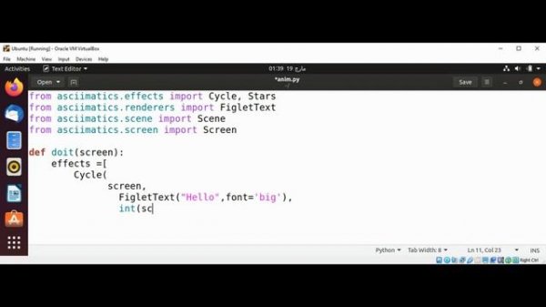 Asciimatics for ASCII animations in Python