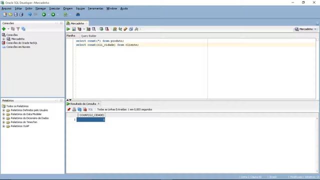 SelectTec | Aula Nº 24 | Count - Oracle SQL Developer смотреть онлайн