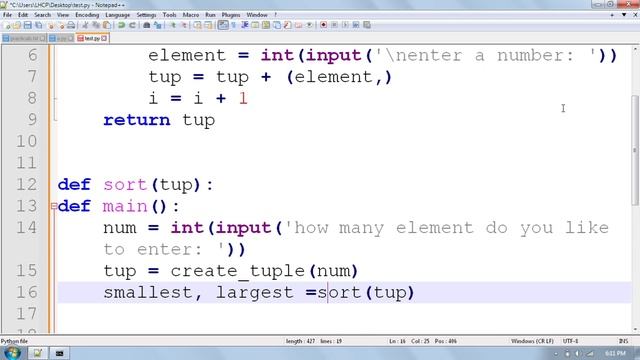 Find the largest/smallest number in a tuple in python смотреть онлайн