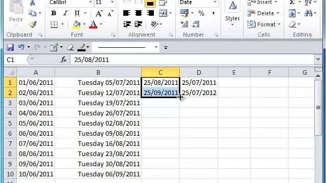 Excel - Increase Date Series automatically with your mouse ? смотреть онлайн
