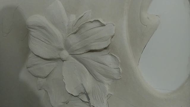 Rodbontdan Barelef Gul Yasash. как зделать своими руками цветы из шпаклевка (родбонта)