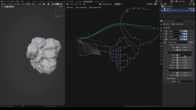 Blender Geometry Nodes 3.1+ Procedural Rock Генератор камней смотреть онлайн