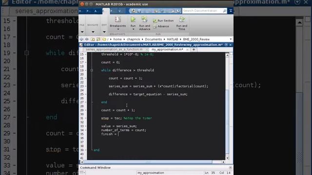 Series Approx of e^x in Matlab - Function with Three Outputs смотреть онлайн