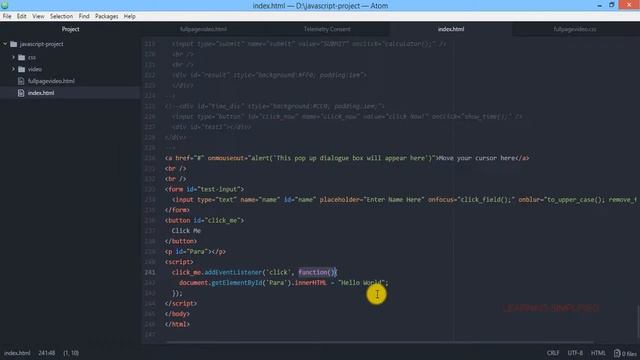 How to use addEventlistener in JavaScript tutorial for Beginners смотреть онлайн