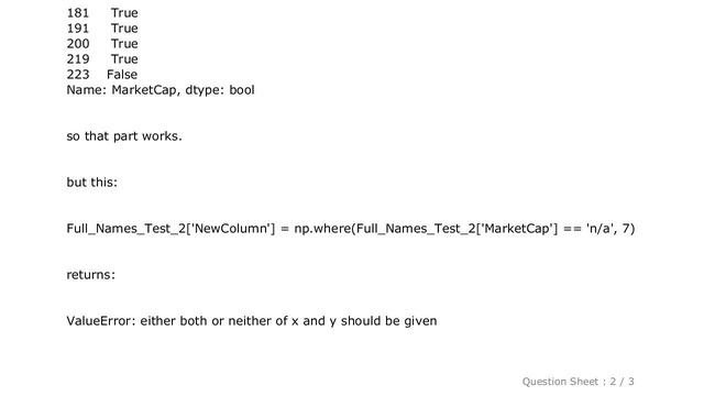 Pandas : np.where Not Working in my Pandas смотреть онлайн
