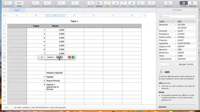 Insertar una función (suma o promedio) en Numbers con Mac смотреть онлайн