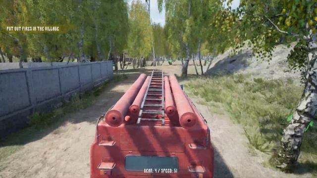 RUSSIAN VILLAGE SIMULATOR: FIRE ENGINE AND FIREFIGHTING смотреть онлайн