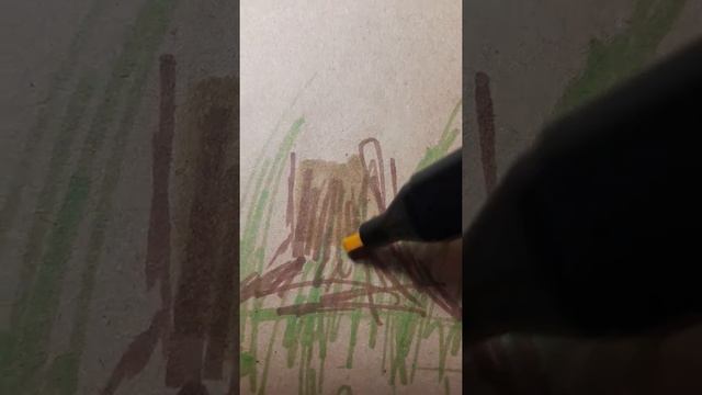 Рисую на  КРАФТ бумаге