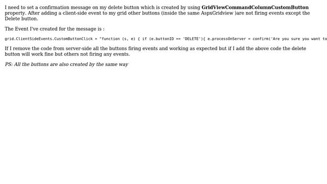 Buttons inside the Devexpress Gridview is not responding смотреть онлайн