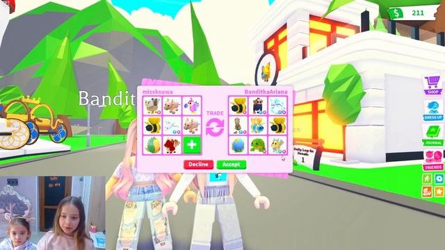 Обмен питомцев АДОПТ МИ по числам с сестрой | Ксю и ариана трейды ADOPT ME ROBLOX | часть 3 смотреть онлайн