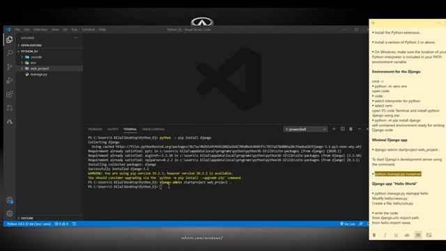 How to setting up Python Django using VS Code | Hindi / Urdu смотреть онлайн