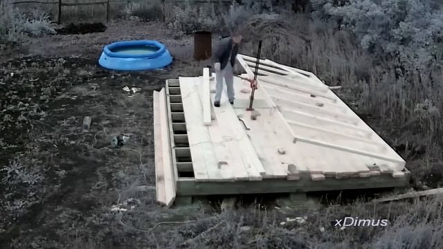 Подъем стены каркасного дома. Строительство домов смотреть онлайн