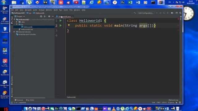 F1rst Hello World on JAVA in Intellij Idea by me смотреть онлайн