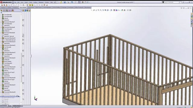 Modular Portable Garage using Weldments and Solidworks Part 3 of 4 смотреть онлайн