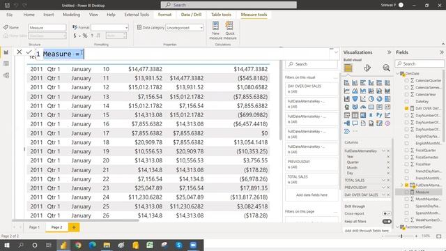 CURRENT DAY,PREVIOUS DAY,CURRENT MONTH,PREVIOUS MONTH,VARIANCE AND PERCENTAGE GROWTH IN POWER BI смотреть онлайн