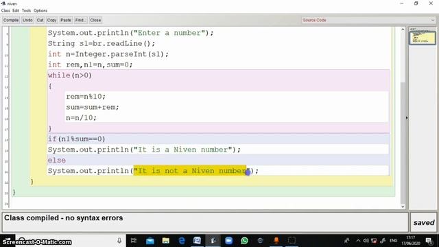 NIVEN NUMBER || JAVA PROGRAM to check whether the given NUMBER is a NIVEN NUMBER or NOT|study#Withm смотреть онлайн
