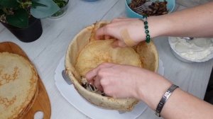 Блинный торт закусочный