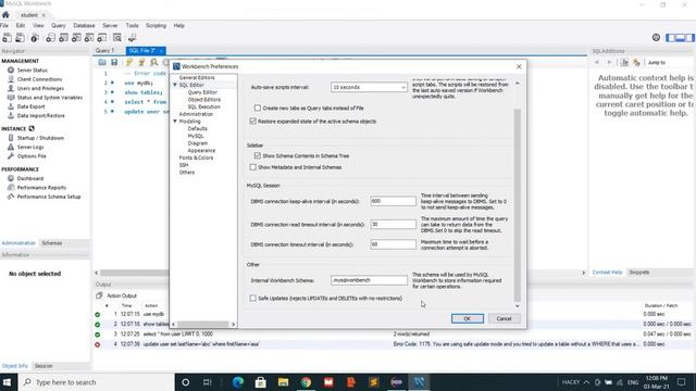 MySQL error code: 1175 during UPDATE in MySQL Workbench смотреть онлайн