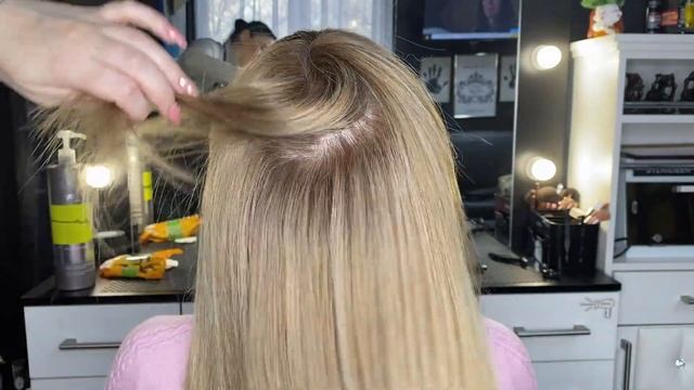 ПЛАВИЛИСЬ ВОЛОСЫ но МЫ ВЫШЛИ из черного в РАСТЯЖКЕ ЦВЕТА в БЛОНД