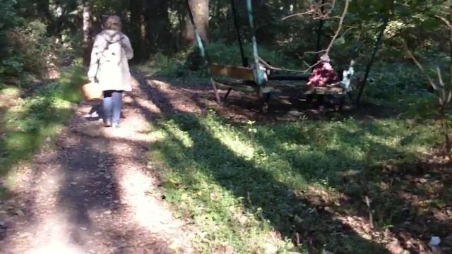 Бабушка с внучкой (3 года 10 месяцев). Прогулка в Кавголово. смотреть онлайн