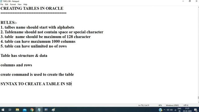 Oracle Tutorials | Creating Tables in Oracle by Mr. Alok смотреть онлайн