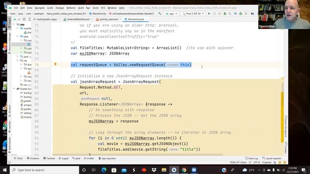 Android App: Using Volley to read a JSON file (containing an array) off the Internet смотреть онлайн
