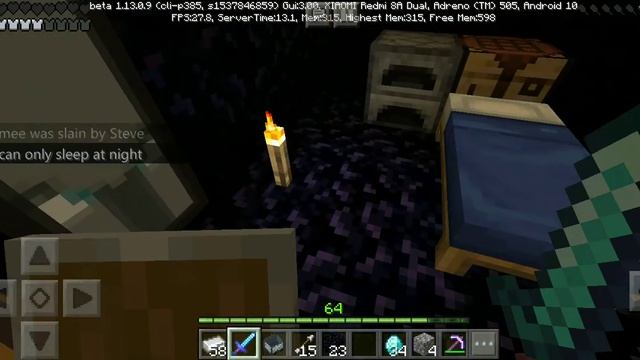 Minecraft part 2 i want ender perl but ender man scared me ???? смотреть онлайн