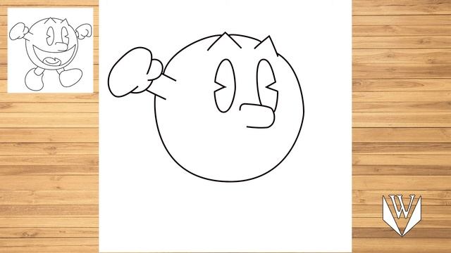 Как нарисовать Pac-Man шаг за шагом, Easy Draw | Скачать бесплатно раскраски смотреть онлайн