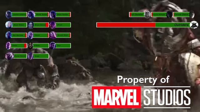 Infinity War Wakanda Battle with healthbars смотреть онлайн