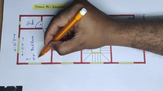16 X 40 SIMPLE 3 BED ROOMS HOUSE DESIGN II 16 X 40 GHAR KA NAKSHA II 3 BHK HOUSE PLAN смотреть онлайн