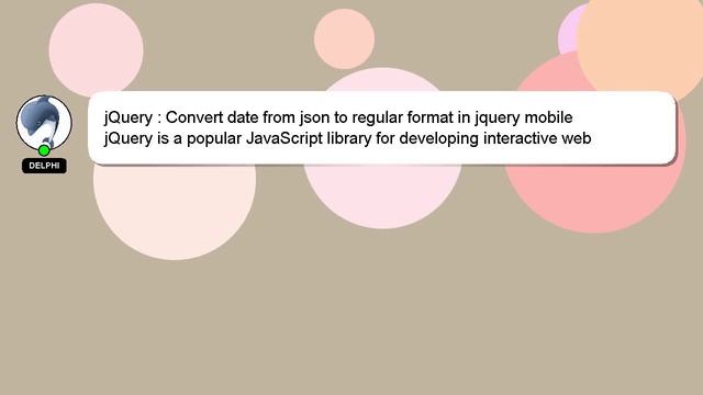 jQuery : Convert date from json to regular format in jquery mobile смотреть онлайн