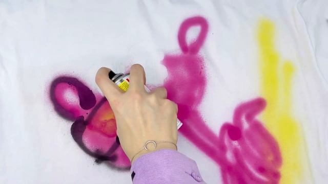 Розовая пантера на футболке баллончиками Textil Design от Marabu смотреть онлайн