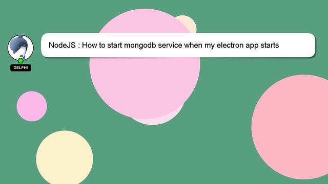 NodeJS : How to start mongodb service when my electron app starts смотреть онлайн
