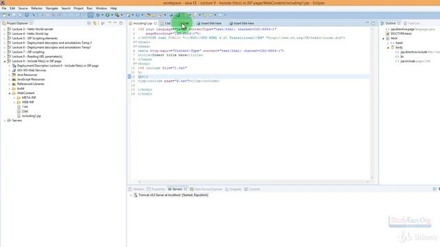Include files in JSP page смотреть онлайн