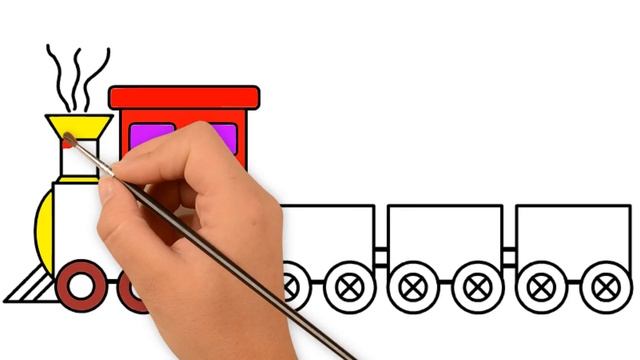 Coloring Book Sketch Art : How to Draw Toy Train: Learning Pages for Kids смотреть онлайн