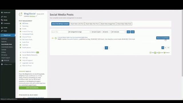 Share from WordPress to All Social Networks with Blog2Social смотреть онлайн
